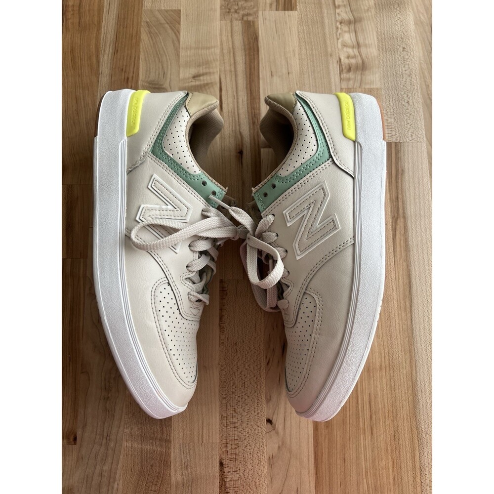 Men's New Balance CT574GYT Beige Lime Low Top Casual Leather Suede Sneakers - Picture 4 of 10